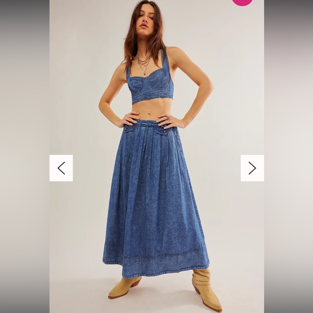 Free People Maddox maxi skirt size medium